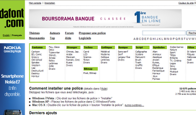 la technique d'installation des polices sous windows