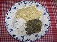 Mes Spaghettis aux brocolis, sauce aux Shiitake