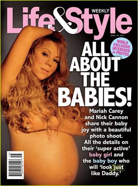 Mariah Carey: enceinte et nue, elle pose pour le magazine Life & Style
