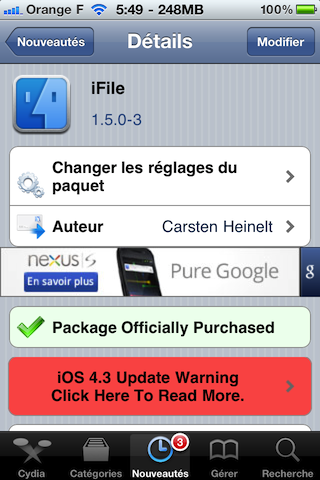 ifile ifile iFile vient dêtre mis à jour