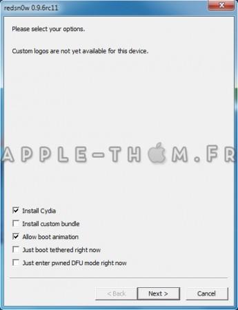 Redsn0w 0.9.6rc11 Redsn0w 0.9.6rc11 : Support des Logos Animés