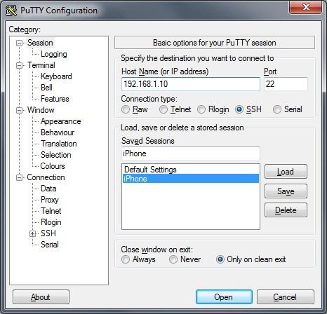 putty_SSH_iPhone putty_SSH_iPhone