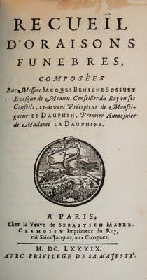 Les Oraisons funèbres de Bossuet (1689) - Reliure en maroquin signé de Francisque Cuzin
