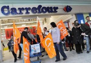 Solidarité avec les grévistes de Carrefour