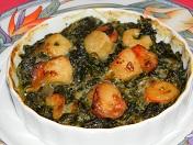 Repas convivial pour Pâques Cassolette de Saint-Jacques