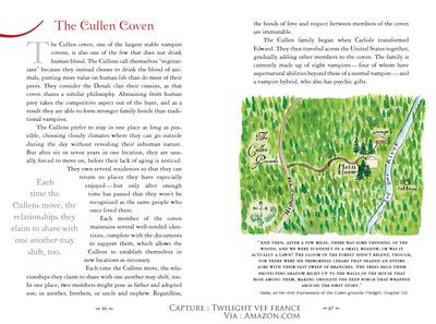 Découvrez une page du guide officiel, 'The Cullen Coven'