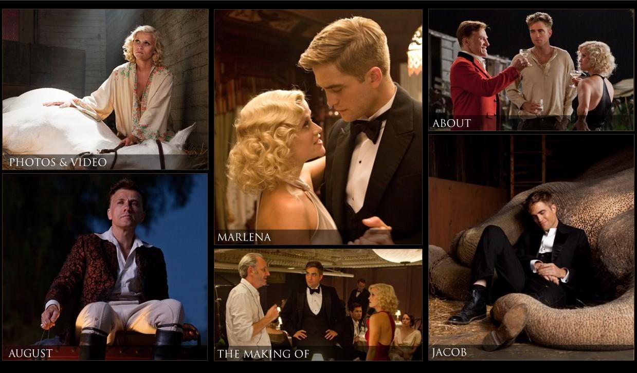 Water for Elephants Official site updates ! http://img834.imageshack.us/img834/8924/homepagem.jpg