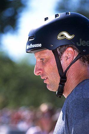 Tony Hawk at the opening of the Mobash skate p...