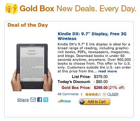 Amazon : le Kindle DX en promotion pendant 24h !