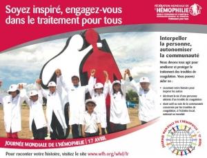 Journée mondiale HÉMOPHILIE 2011: Le 17 avril, “Interpeller et autonomiser” – Fédération mondiale de l’hémophilie (FMH)