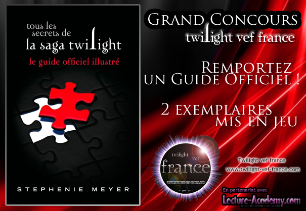 Grand concours twilight vef france : Gagnez deux exemplaires du Guide officiel !