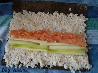 Makis saumon fumé & concombre ou carotte & concombre
