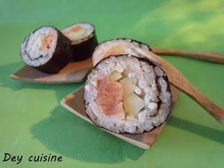 Makis saumon fumé & concombre ou carotte & concombre