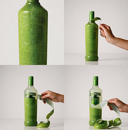 Un emballage à éplucher: les bouteilles de Smirnoff Caipiroska imaginées par l’agence JWT