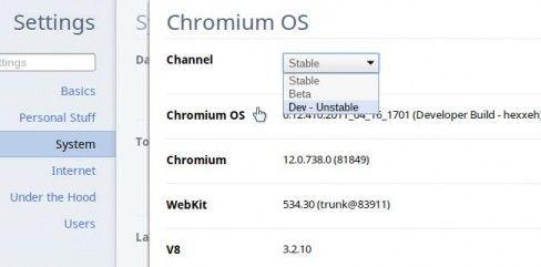chrome os beta Google Chrome OS soffre un channel stable