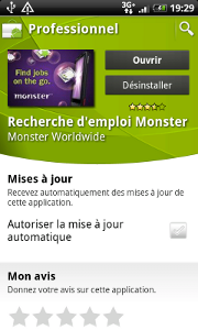 Recherche d’emploi Monster : trouver un job avec votre smartphone