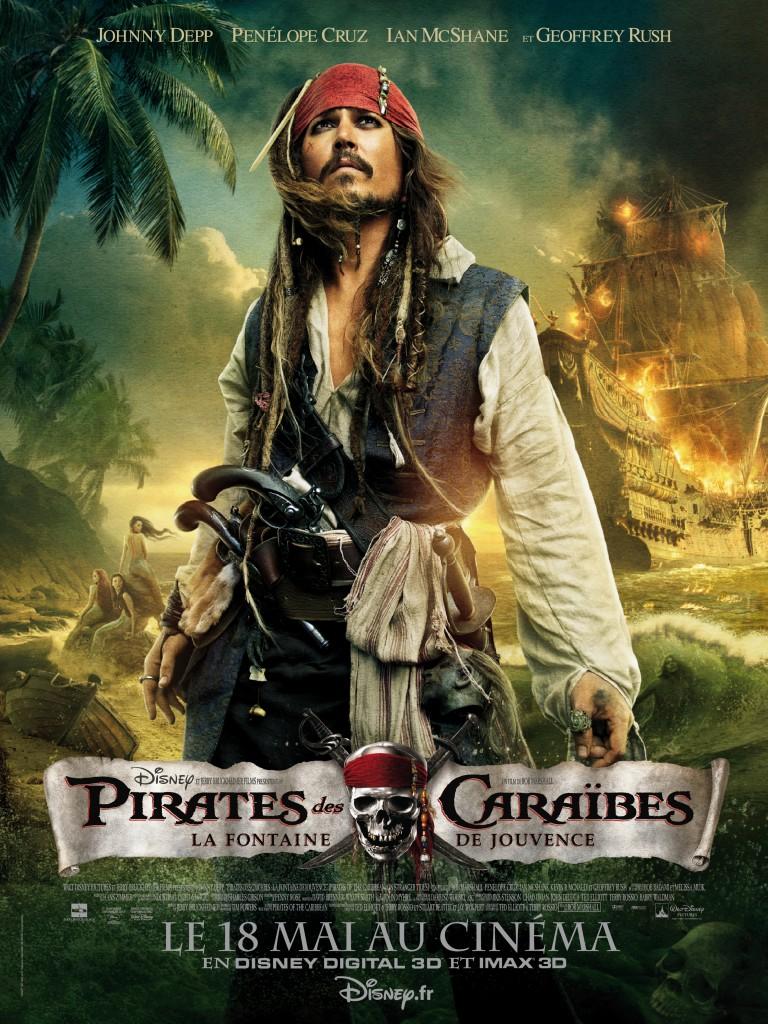 Affiche Internationale Jack Sparrow Pirates des Caraïbes, La fontaine de Jouvence : le plein d’infos !