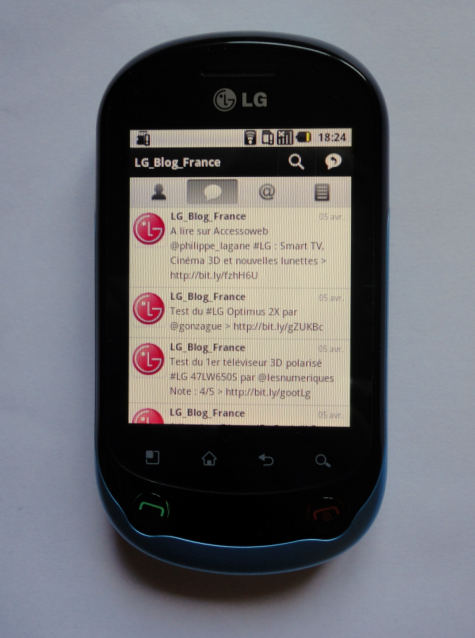 Test du smartphone LG Optimus Chat Test du smartphone LG Optimus Chat