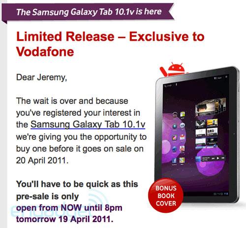 galaxy tab 101v aus La Galaxy tab 10.1v disponible le 1er mai en Australie