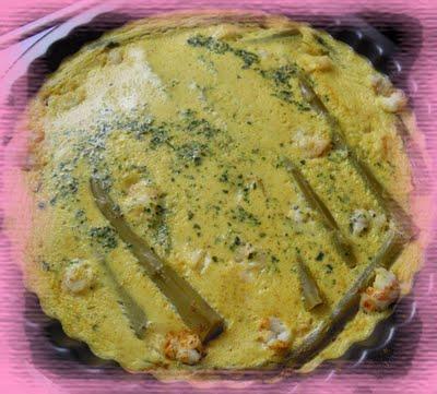 Gratin DUKAN aux asperges vertes,langoustines et deux tofus Gratin DUKAN aux asperges vertes,langoustines et deux tofus