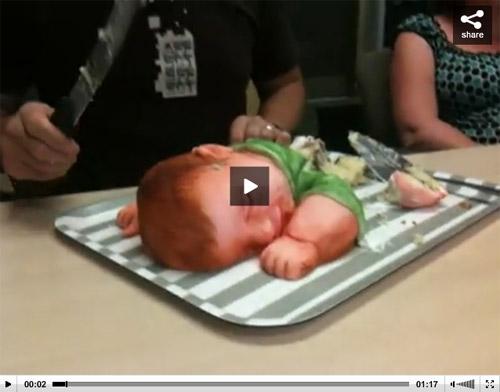 Gateau en forme de bébé