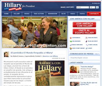 Site web de Hilary Clinton