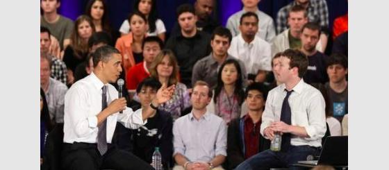 Obama taquine le jeune PDG de Facebook Mark Zuckerberg