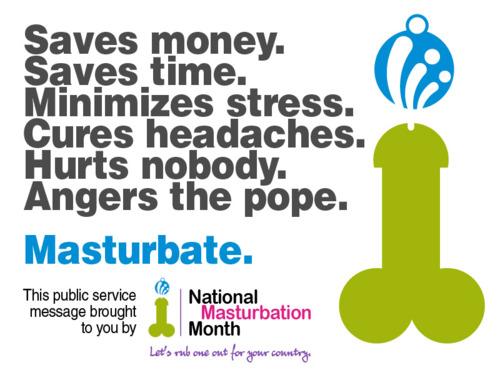 Affiche en faveur de la masturbation