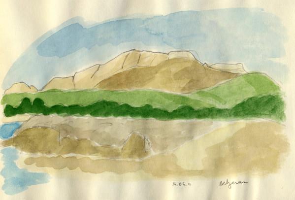 Croquis en Sardaigne (aquarelle)