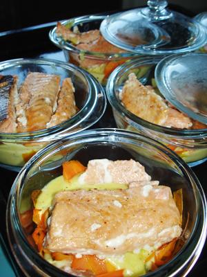 cocotte saumon Mini cocotte de saumon épicé