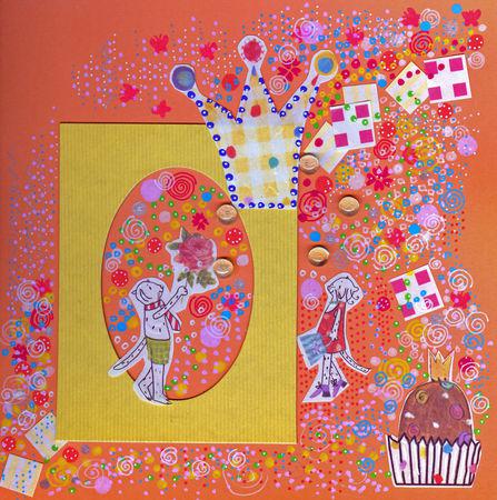 Carte en collage à partir du kit Ikea* de scrapbooking pour enfants 25avril