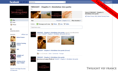 [SND] La page facebook officielle française de Breaking Dawn (partie 1)