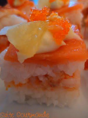 Oshi sushi au saumon fumé