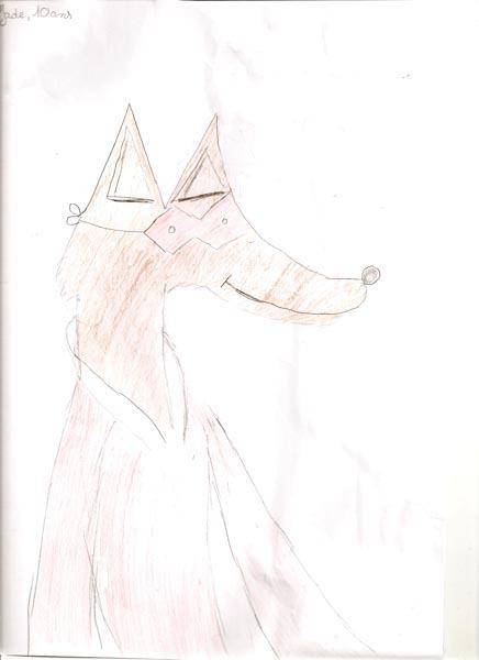 Challenge dessine un loup Zigouzis Jade 10 ans