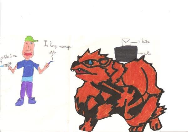 Idris 7 ans _Grands_Gentils_Loups Challenge dessine un loup Zigouzis içdris 7 ans