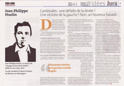 Retour sur les cantonales dans le Jura