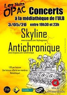 Skyline + Antichronique - Médiathèque de l'ULB - 03/05 Skyline + Antichronique - Médiathèque de l'ULB - 03/05
