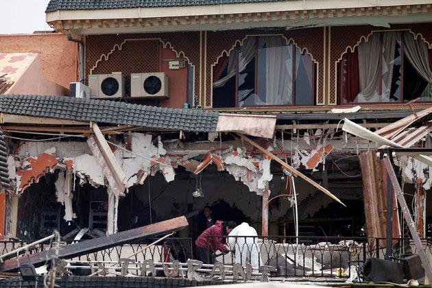 Explosion place Jamma el Fna