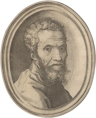 J'ai aimé hier:D'après Michel-Ange Giorgio Ghisi (d’après Marcello Venusti), Portrait de Michel-Ange, vers 1564, burin