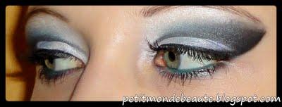 Cut crease bleu, mauve et noir Cut crease bleu, mauve et noir