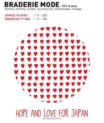 Braderie Mode Hope & Love for Japan !