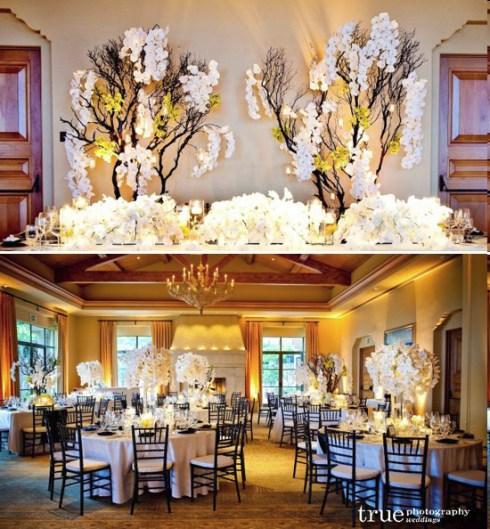 decoration-salle-mariage-verte-blanche 10 decorations de salle de mariage vertes