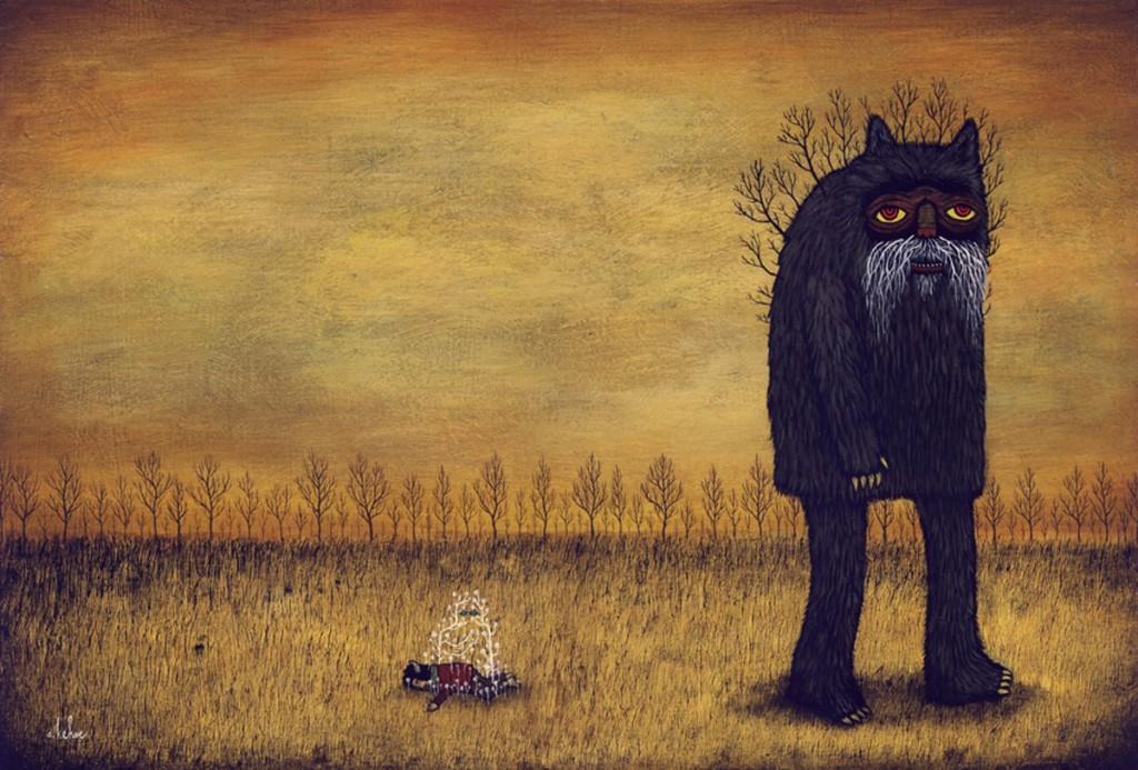 ANDY KEHOE ANDY KEHOE A fresh soul in the murderous wake Acrylique sur bois - 60x40cm, 2009