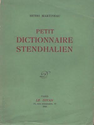 Petit Dictionnaire Stendhalien.