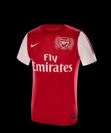 Le nouveau maillot d’Arsenal version 2011/12 : spécial 125 ans du club