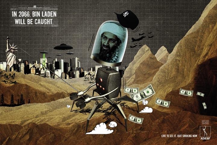 10 ans de Ben Laden dans la publicité