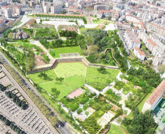 sergent-blandant-parc-base Esquisse - Vue aérienne - IDA+ et projet BASE