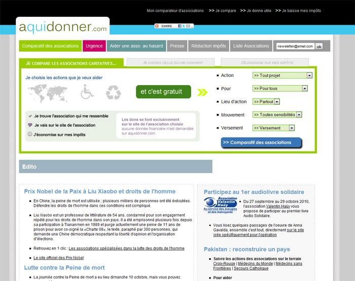 accueil Aquidonner.com : réduire ses impôts grâce aux dons