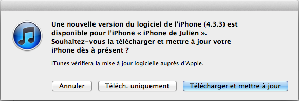 iOS 4.3.3 déjà disponible sur iTunes! iOS 4.3.3 déjà disponible sur iTunes!