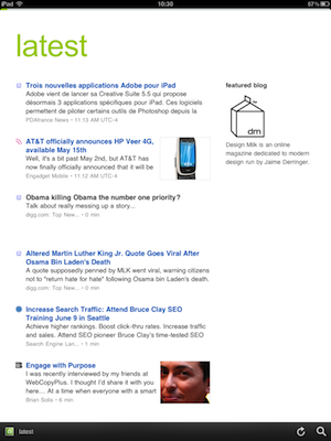 feedly ipad Feedly, un excellent lecteur RSS pour votre iPad